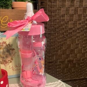 Pink Cribmates Gift Set.. 8 piece w/ bottle being a bottle bank